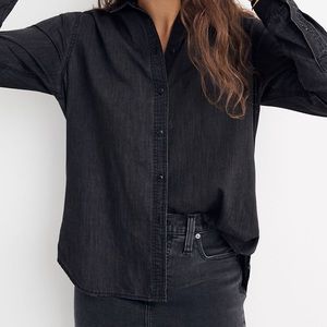 Madewell Denim Ex-Boyfriend Shirt in Lunar Wash M